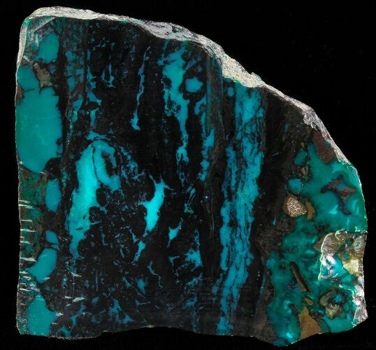 Polished Chrysocolla & Plume Malachite - Bagdad Mine, Arizona #69493